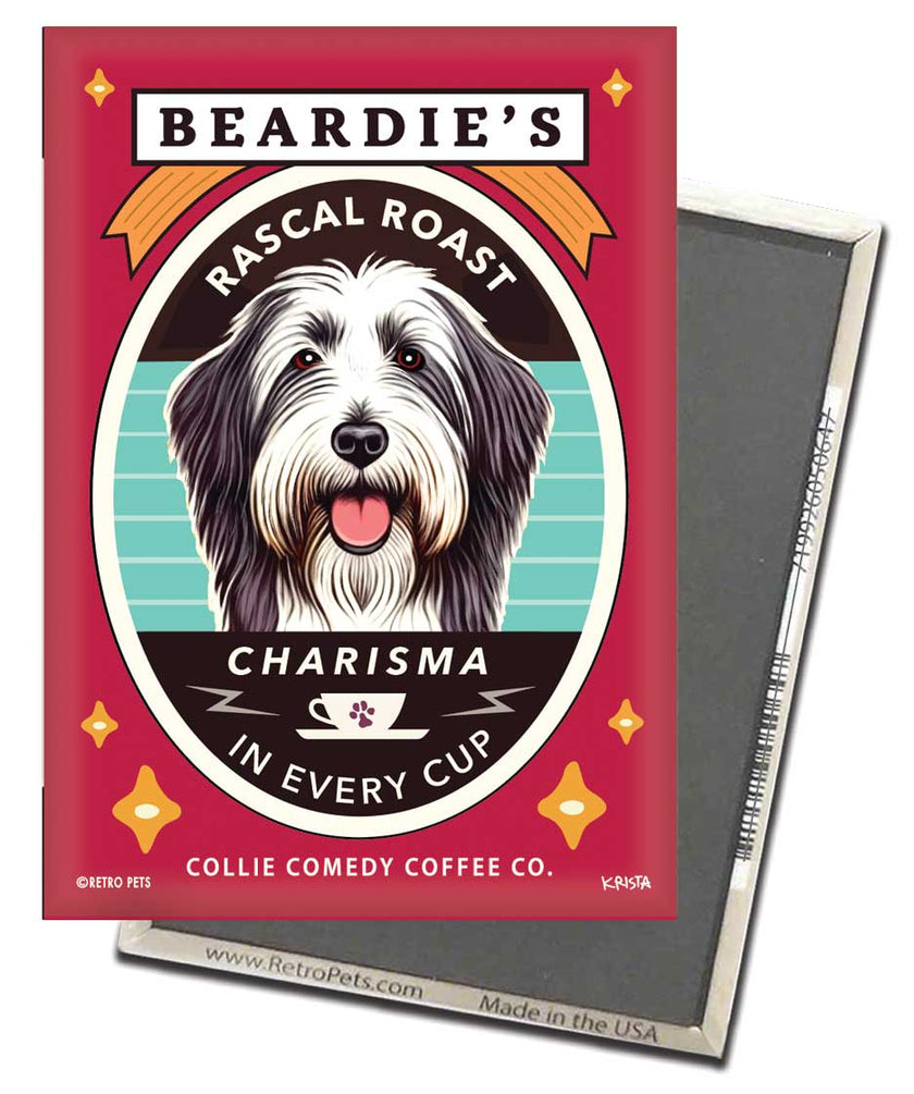 Bearded Collie 'Beardie's Rascal Roast'  Magnet
