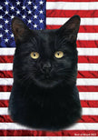 Black Cat Shorthair All-American III Garden Flag