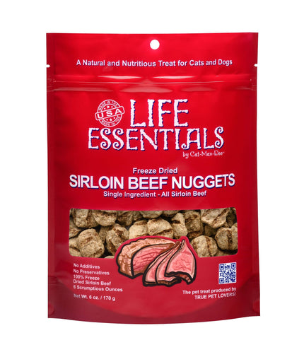 Life Essentials Freeze Dried Sirloin Beef Nuggets 3oz