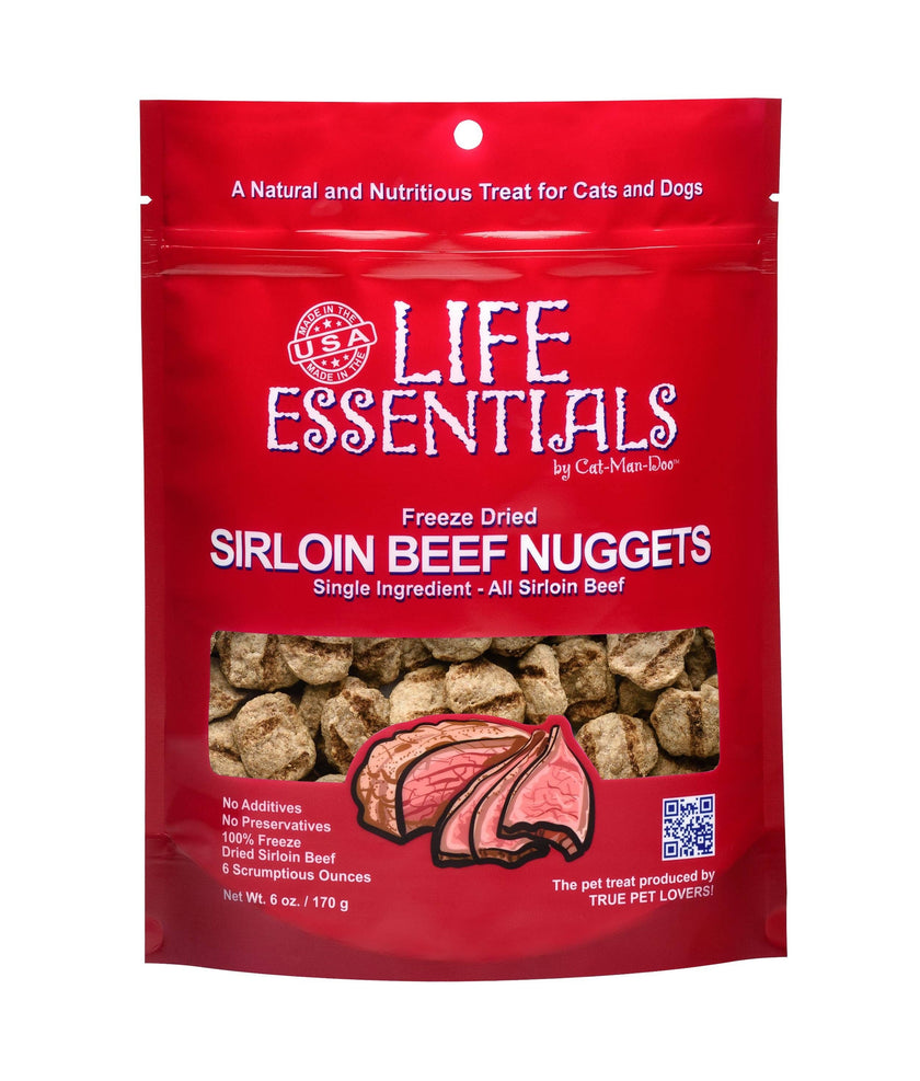 Life Essentials Freeze Dried Sirloin Beef Nuggets 3oz