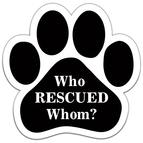 Show off your love for your favorite furry friend with our Who Rescued Whom Paw Magnet! Perfect for your car trunk or any magnetic surface, this adorable paw-shaped magnet features a vibrant image of your favorite dog or cat breed saying. Made from durable, weather-resistant materials, it’s designed to withstand the elements while adding a touch of personality to your vehicle or home.