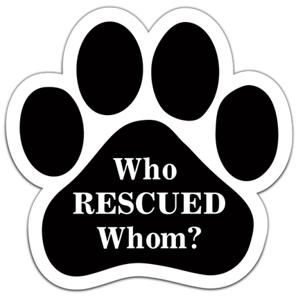 Show off your love for your favorite furry friend with our Who Rescued Whom Paw Magnet! Perfect for your car trunk or any magnetic surface, this adorable paw-shaped magnet features a vibrant image of your favorite dog or cat breed saying. Made from durable, weather-resistant materials, it’s designed to withstand the elements while adding a touch of personality to your vehicle or home.