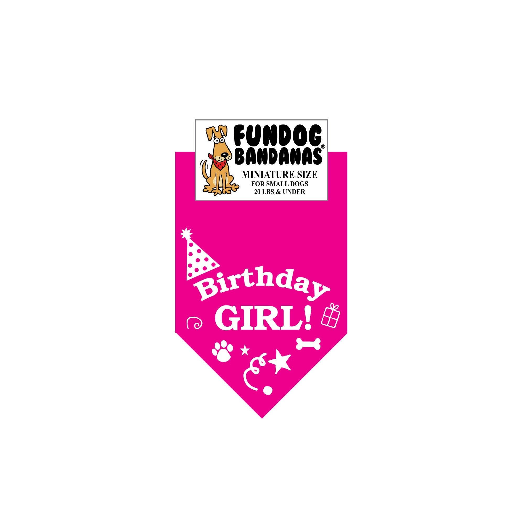 Birthday Girl Dog Bandana
