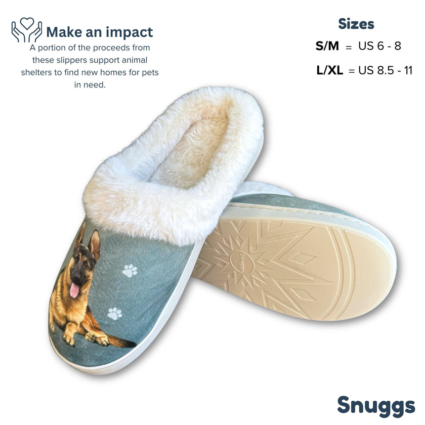 German Shepherd Dog Pet Lovers Comfy Snuggs Slippers