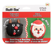 Grumpus & Santa Ruff-Tex Christmas Latex Balls 2pk Dog Toy Set