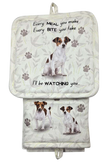 Jack Russell, oven mitt set