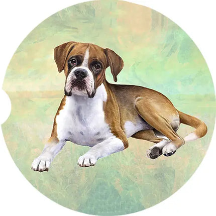 Boxer, Uncropped Car Coaster