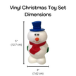Santa, Reindeer & Snowman Vinyl Christmas Dog Toy Set