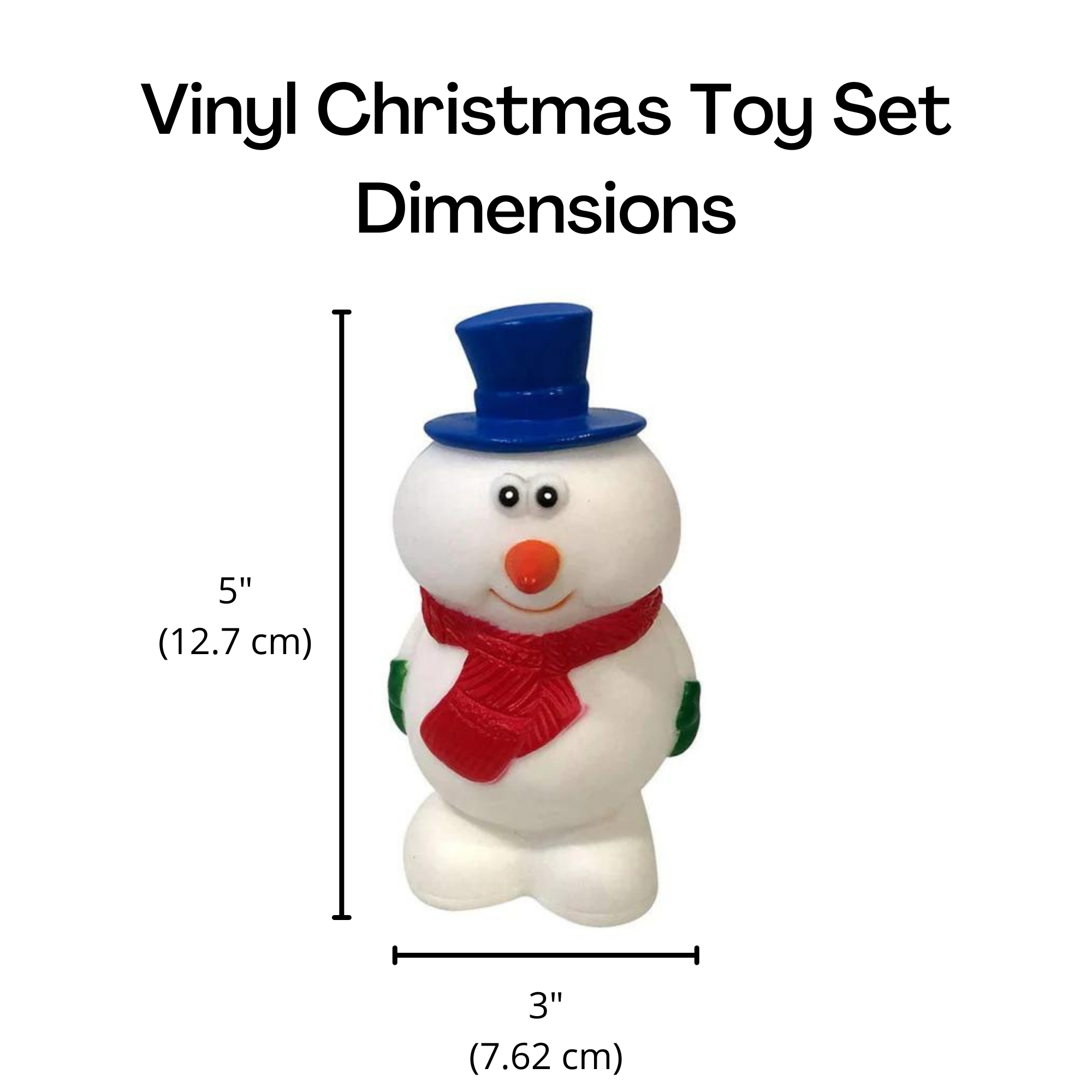 Santa, Reindeer & Snowman Vinyl Christmas Dog Toy Set