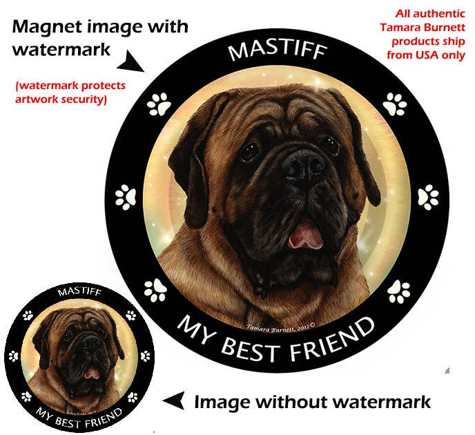 Mastiff My Best Friend Circular Magnet