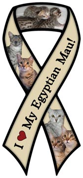 Egyptian Mau Ribbon Car Trunk Magnet