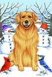 Golden Retriever (Winter) Large Flag