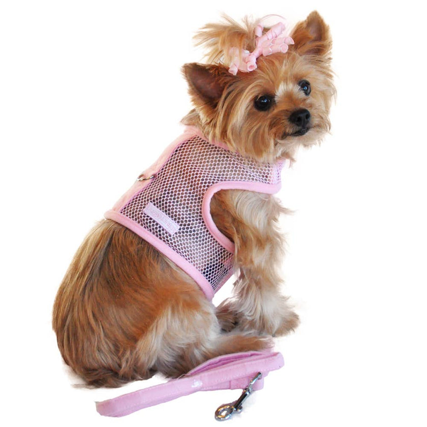 Cool Mesh Dog Harness - Solid Pink