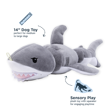 Tall Tails Shark Jointed Shake Play Dog Toy