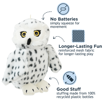 Dog Toy Snow Owl Animated Owl Plush Toy