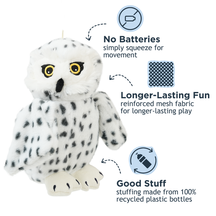 Dog Toy Snow Owl Animated Owl Plush Toy