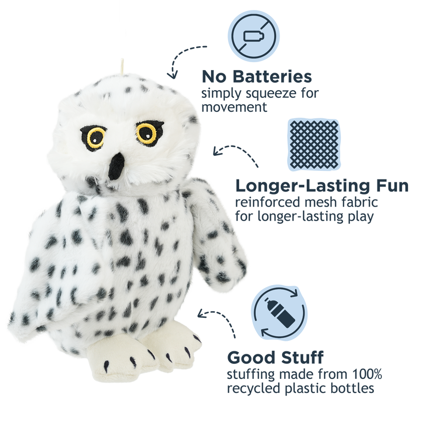 Dog Toy Snow Owl Animated Owl Plush Toy