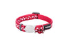 Cat Collar Red with White Spots / Polka Dots 12mm