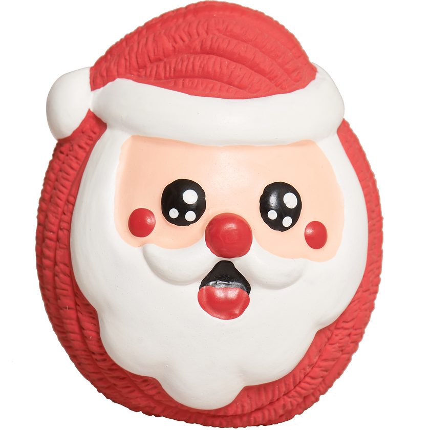 Grumpus & Santa Ruff-Tex Christmas Latex Balls 2pk Dog Toy Set