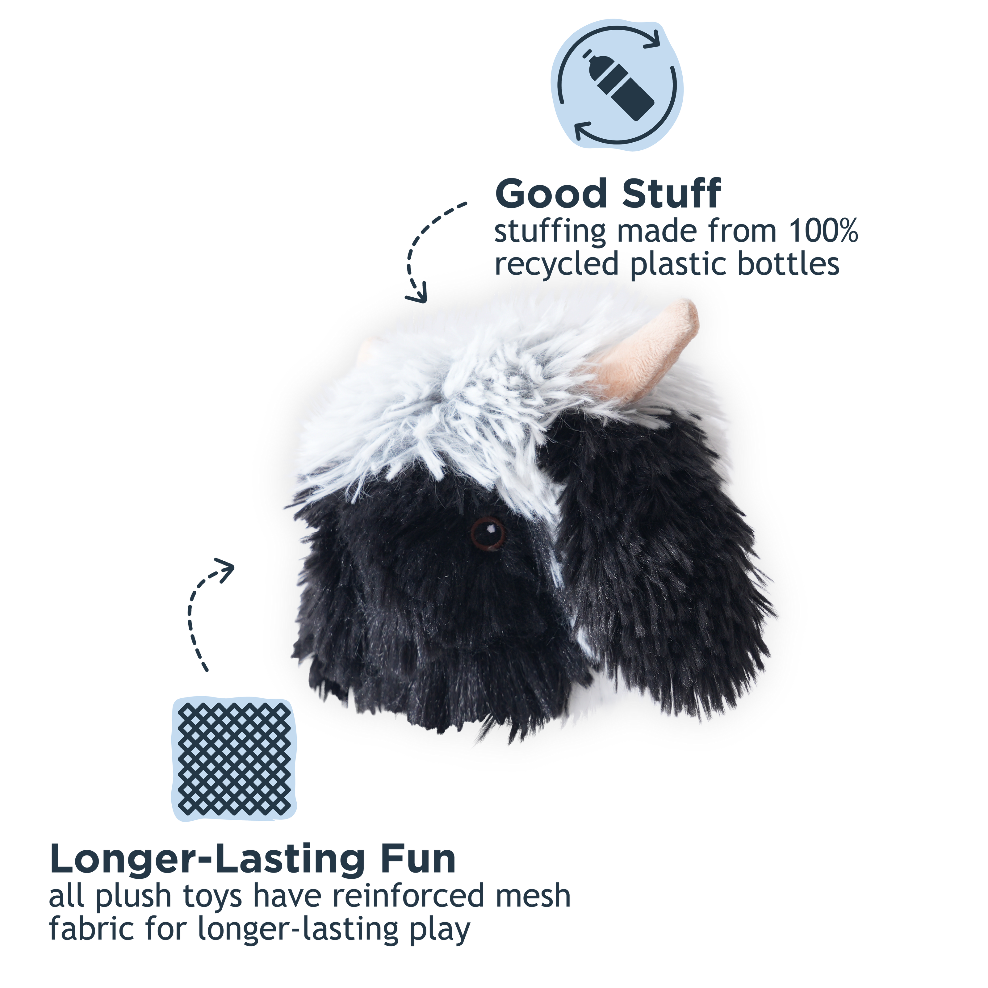 Dog Toy Highland Sheep 2-in-1 Fetch Ball Toy