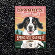 Springer Spaniel Design Black & White Fridge Magnet Set (4)