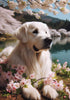 Golden Retriever White -   DCR Spring House Flag