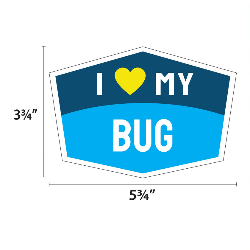 I Love My Bug Hexagon Shaped Magnet