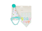 Pearhead Birthday Pup Pet S/M Bandana Hat Set