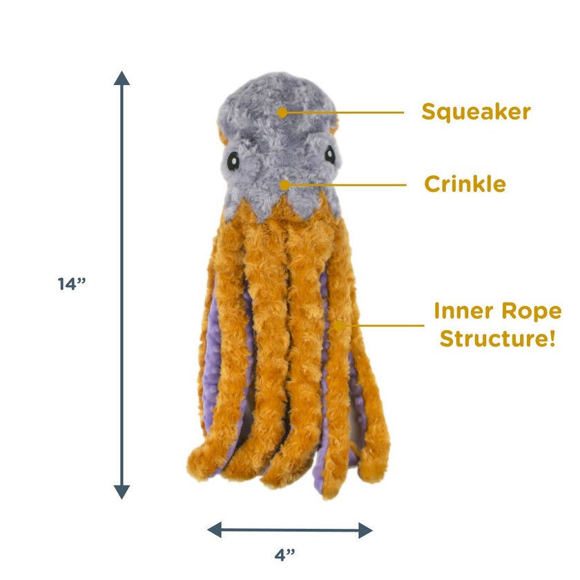 Dog Toy Octopus with Squeaker Plush Toy
