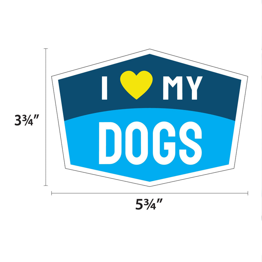 I Love My Dogs Hexagon Shaped Magnet