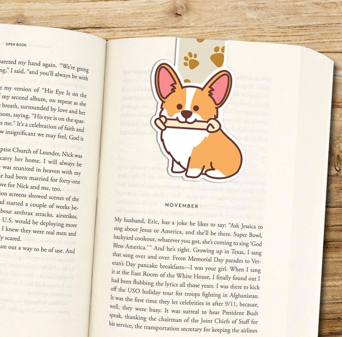 Corgi Butt Dog Reversible Magnetic Bookmark