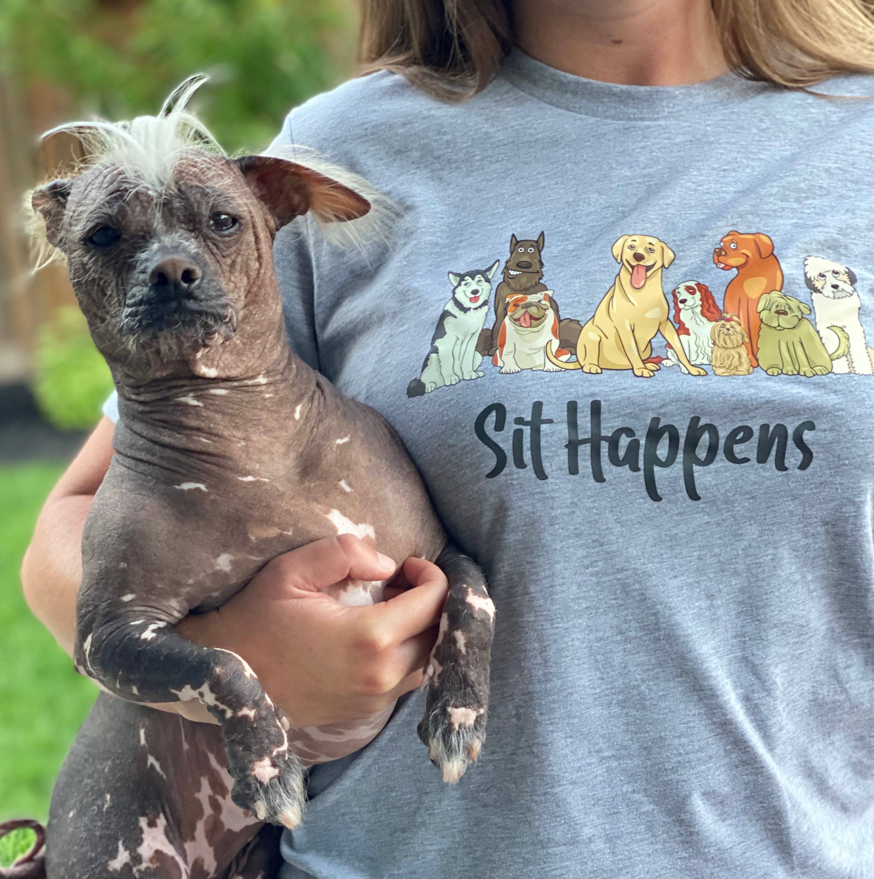 Sit Happens Tee Shirt for Dog Lovers