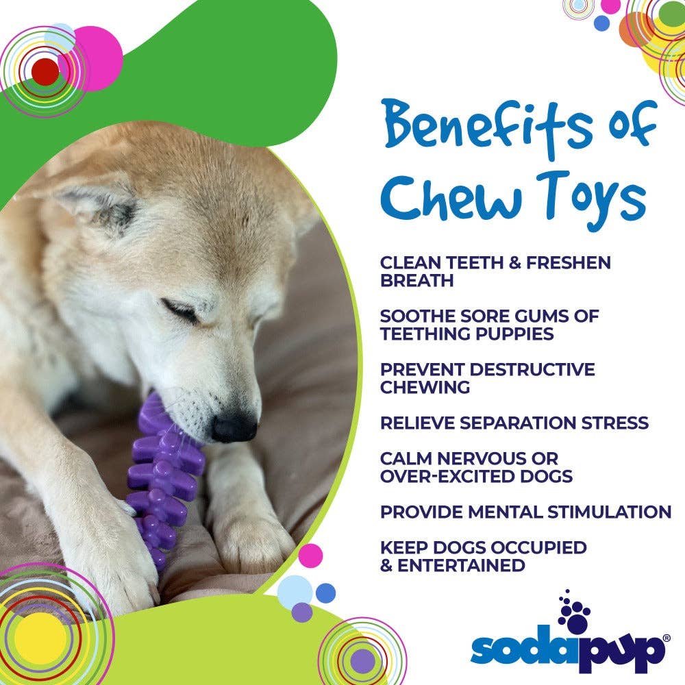Fish Bone Nylon Dog Toy for Aggressive Chewers | USA Made | SodaPup: Brown