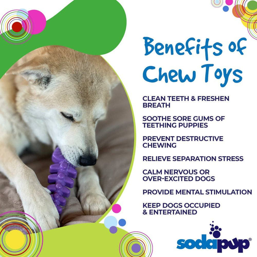 Fish Bone Nylon Dog Toy for Aggressive Chewers | USA Made | SodaPup: Brown