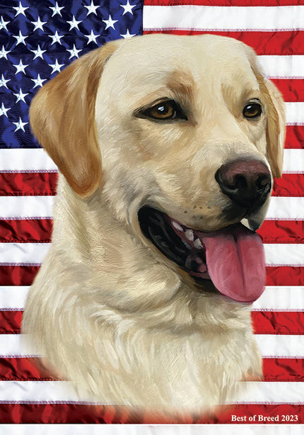 Yellow Labrador All-American III Garden Flag