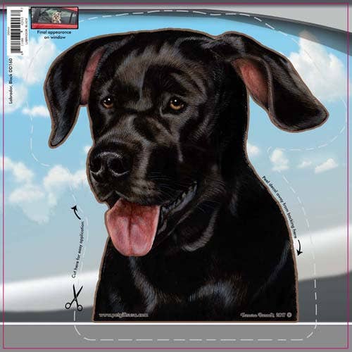 Black Lab - Dogs On The Move Window Decal