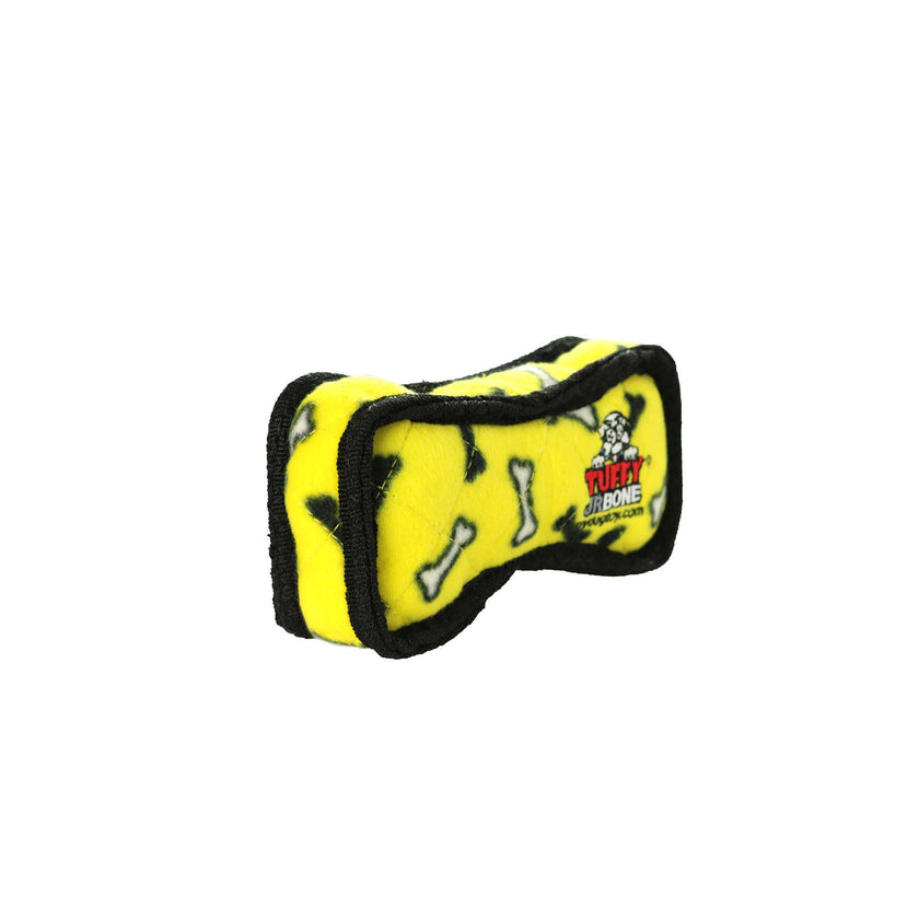 Tuffy Jr Bone 2 - Yellow, Durable, Tough, Squeaky Dog Toy