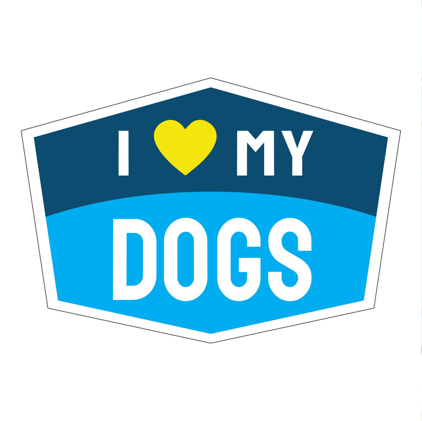 I Love My Dogs Hexagon Shaped Magnet
