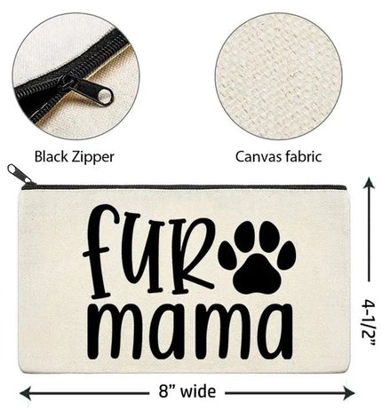 Canvas Zipper Bag - Fur Mama