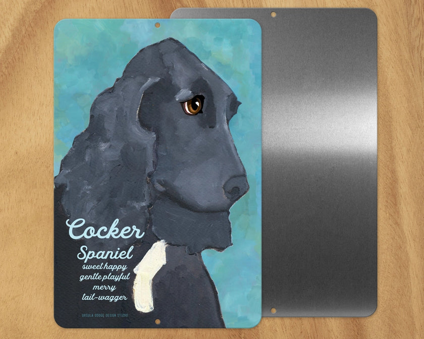 Cocker Spaniel (Black) -UD Metal Sign