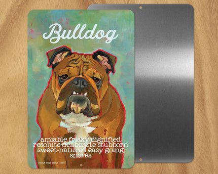 Bulldog (Red & White) -UD Metal Sign