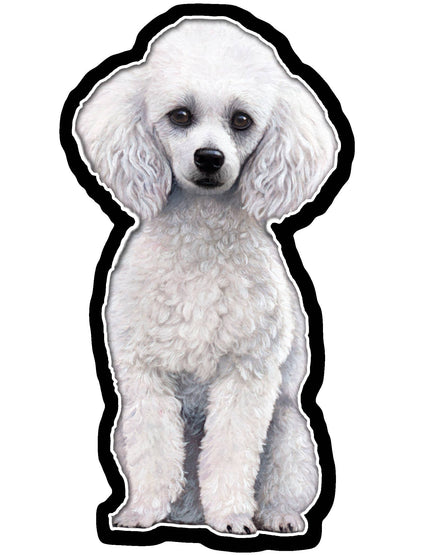 Poodle, White  - Vinyl Sticker