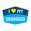 I Love My Grandogs Hexagon Shaped Magnet
