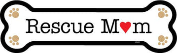 Rescue Mom Bone Shaped Car Magnets