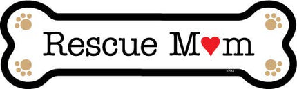 Rescue Mom Bone Shaped Car Magnets