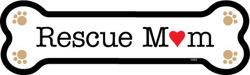 Rescue Mom Bone Shaped Car Magnets