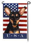 Chiweenie Black & Tan True Blue Garden Flag