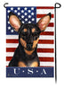 Chiweenie Black & Tan True Blue Garden Flag
