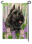 This Bouvier Grey Garden Flag is a testament to the beauty of your favorite breed and the American Flag.