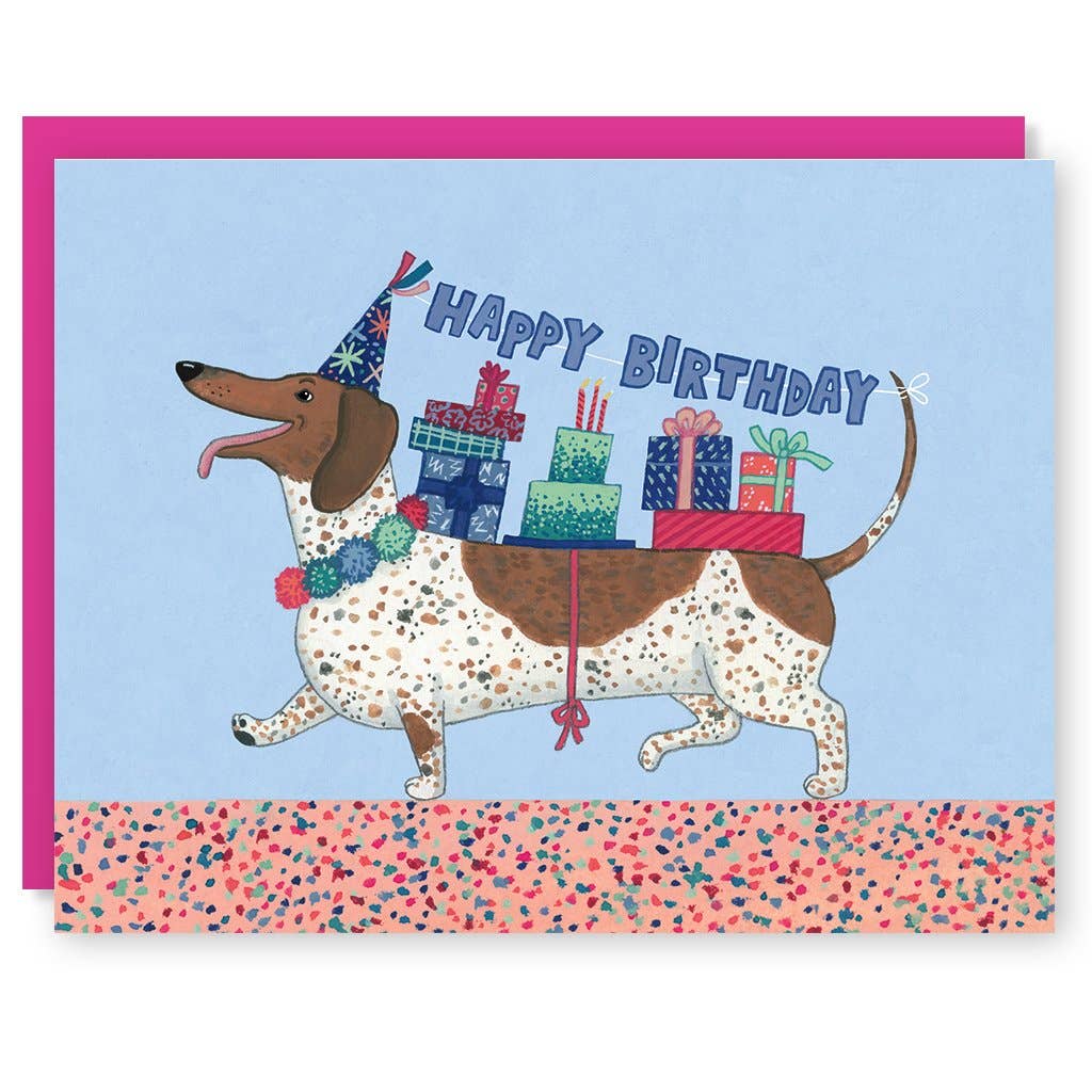 Wiener Dog Birthday Card